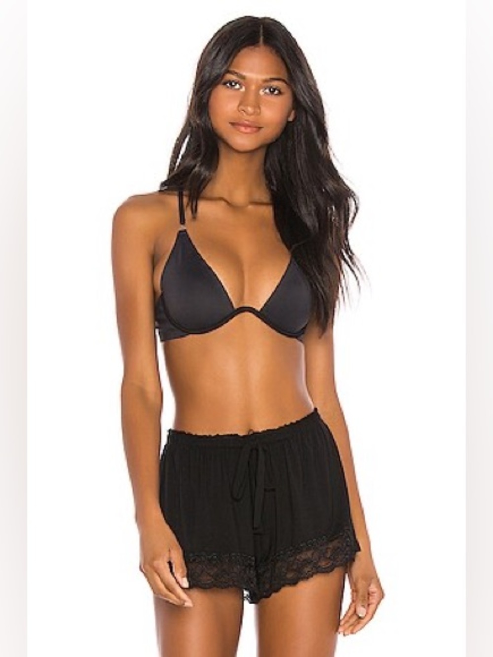 Free People Intermate Ari Underwire Bra in Black Size 36 D